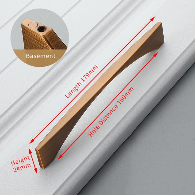 Moderne Bronzen Kast- en Ladegrepen