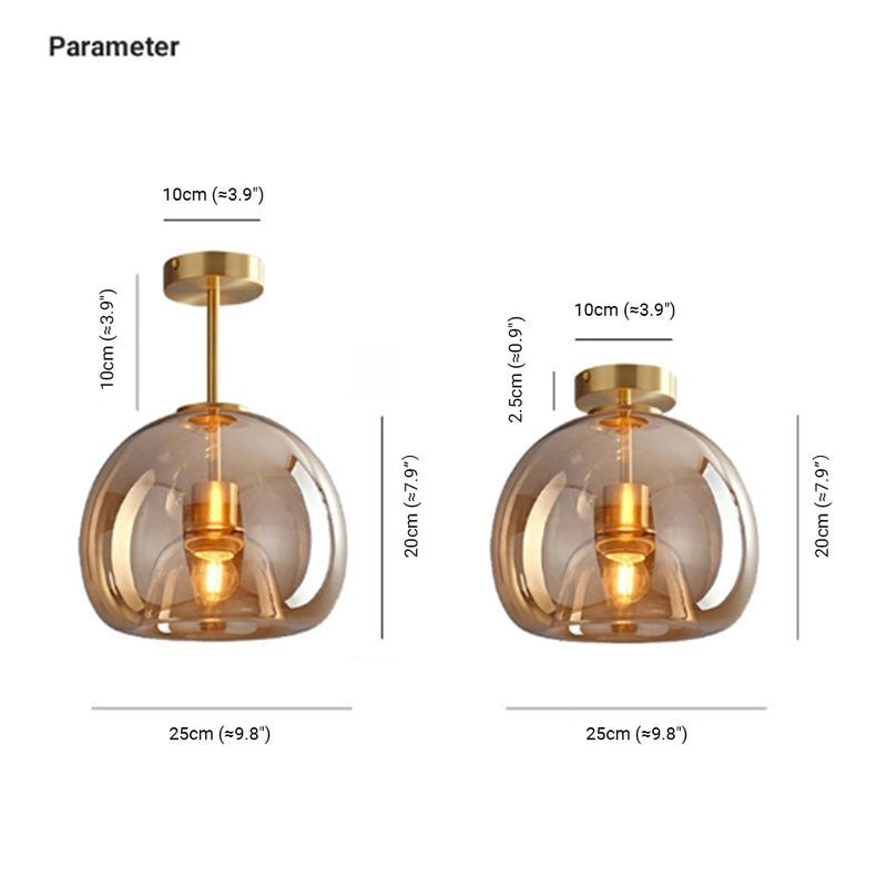 Vintage Bubble Glass Plafondlamp