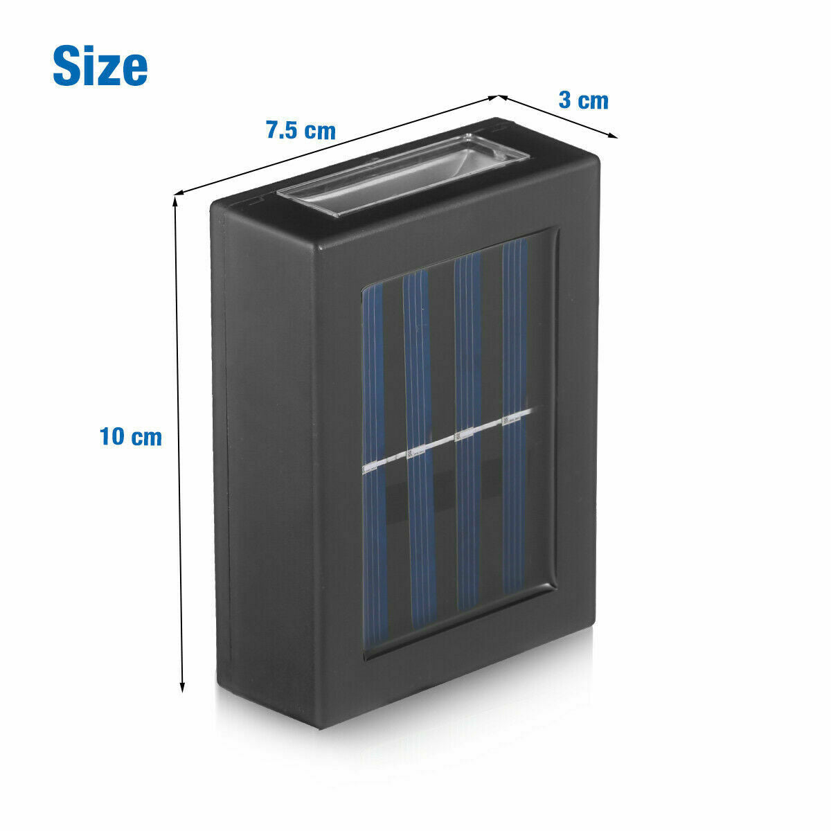 Zonne Afwerk Hekverlichting - IP65 Weerbestendig Zonne-energie LED Wandlamp voor Buiten