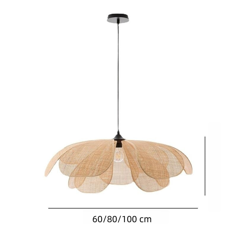 Rotan Bloem Rustieke Hanglamp