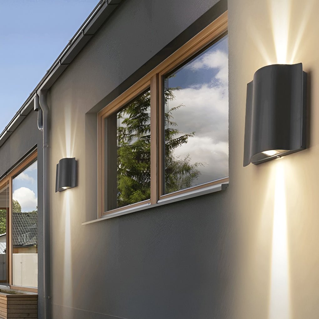 Uniek Arc Design LED Wandlamp Boven- en Benedenverlichting Waterdichte Buitenwandlampen