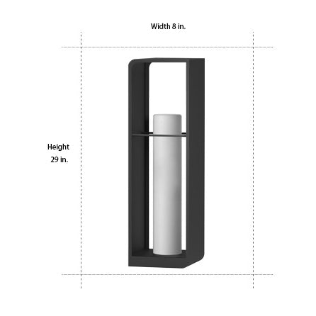 Rechthoekig Frame Waterdichte Moderne Solar Buitenlantaarns