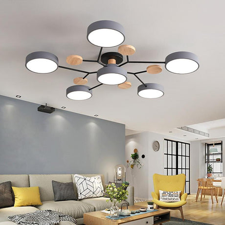 Sputnik Artistieke Slaapkamerlampen Kroonluchters Metaal Hout Bamboe Baby Kinderlampen Plafondlampen