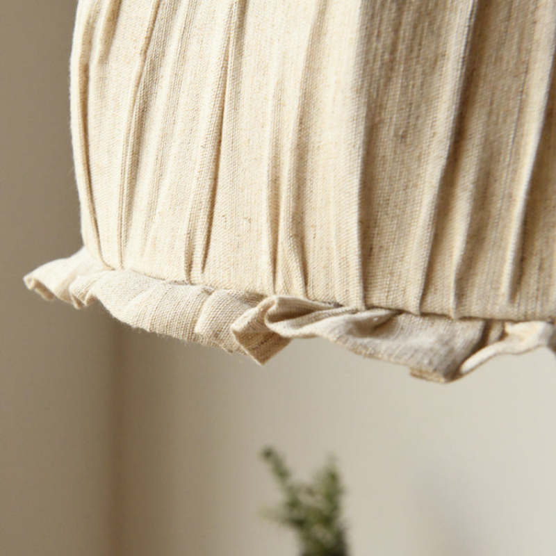 EcoLume - Minimalistische Scandinavische LED Hanglamp Beige Stoffen Kap, Verstelbaar voor Woonkamer en Eetkamer