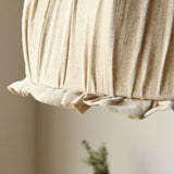 EcoLume - Minimalistische Scandinavische LED Hanglamp Beige Stoffen Kap, Verstelbaar voor Woonkamer en Eetkamer