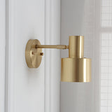Moderne Gouden Wandlamp - Minimalistisch Metalen Design voor Luxe Interieurs