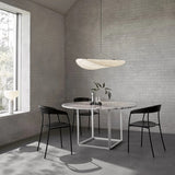 LunaLux - Moderne LED Hanglamp in Wit Metaal en Kunstzijde voor Slaapkamer en Woonkamer