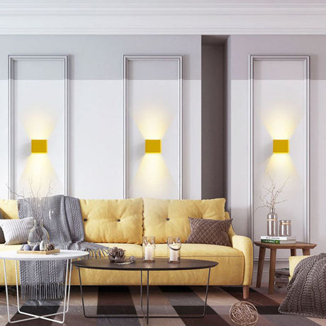 LumiBox - Vierkante LED Wandlamp | Modern Design in Zwart, Wit en Groen voor Slaapkamer en Woonkamer