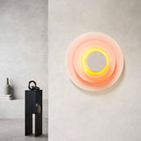Moderne LED Wandleuchte in Roze/Blauw/Geel | Stijlvolle Verlichting voor Woonkamer en Slaapkamer | Metaal Design