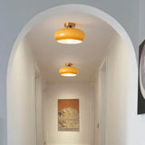 Retro Amber Ronde Glazen Plafondlamp