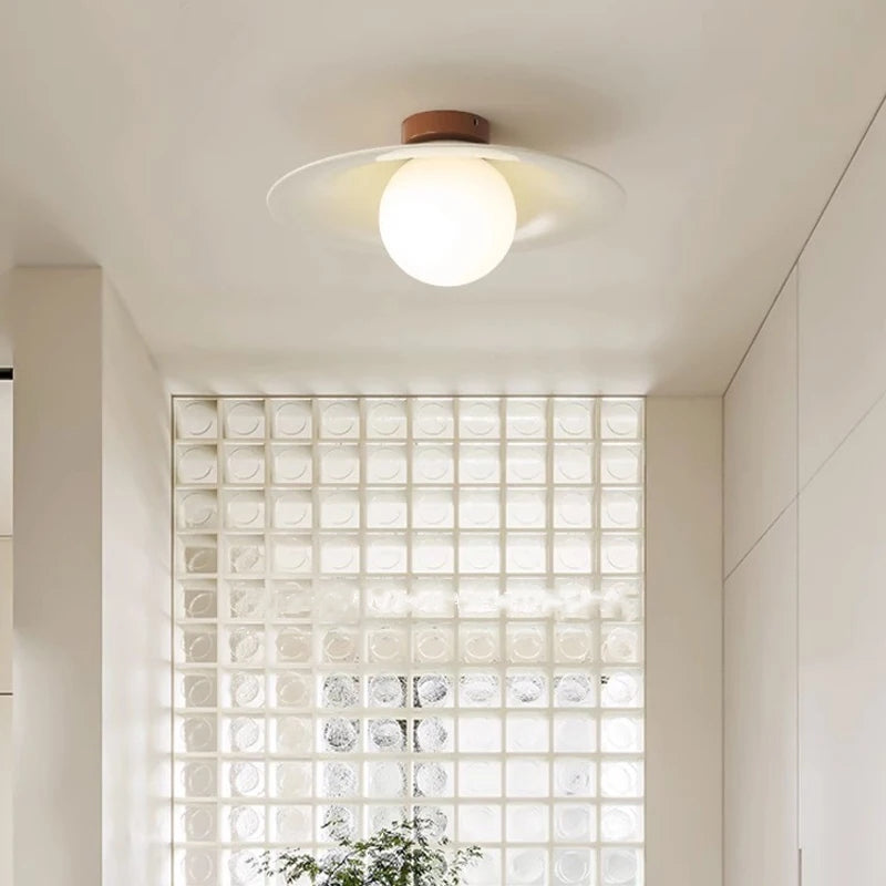 Franse Crème IJzeren LED Plafondlamp
