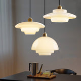 Mid Century Art Melkwit Glazen Hanglamp