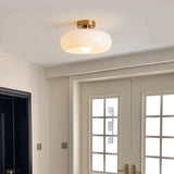 Retro Amber Ronde Glazen Plafondlamp