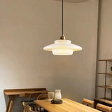 Mid Century Art Melkwit Glazen Hanglamp
