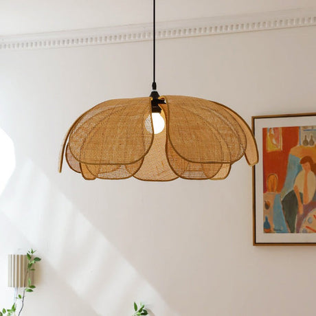 Rotan Bloem Rustieke Hanglamp