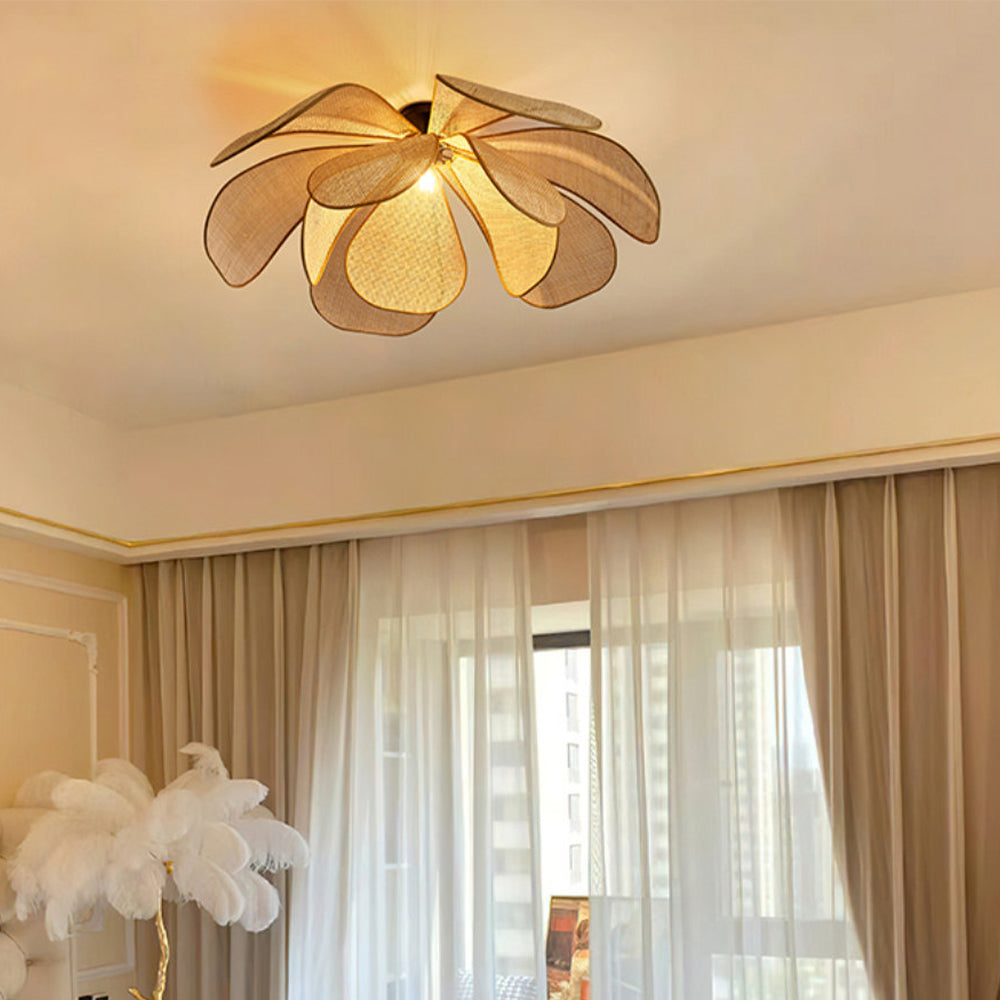 Rotan Bloem Rustieke Hanglamp