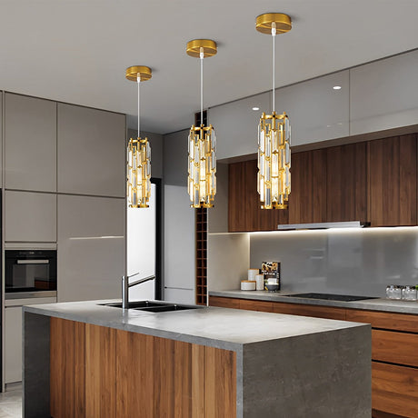 Stuk Creatieve IJzeren Kristallen Glas Industriële Stijl Kroonluchter Hanglampen