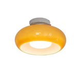 Retro Amber Ronde Glazen Plafondlamp