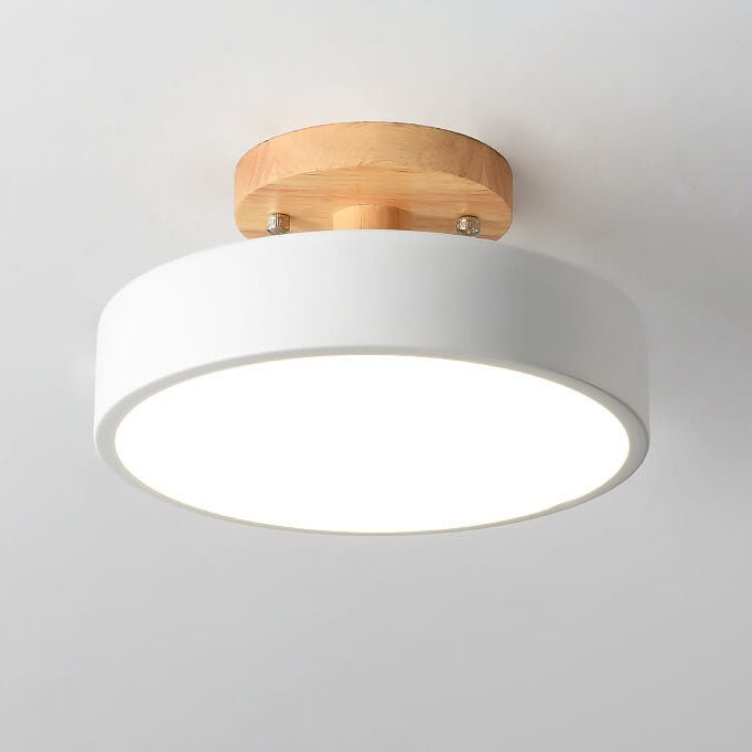 Scandinavische Ronde LED Semi-Inbouw Plafondlamp – Modern Design voor Woonkamers en Slaapkamers