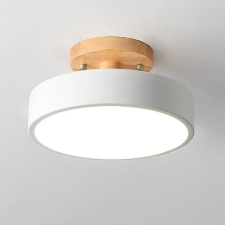 Scandinavische Ronde LED Semi-Inbouw Plafondlamp – Modern Design voor Woonkamers en Slaapkamers