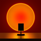 Retro Zonsondergang Projector Tafellamp | LED Licht met Kleurrijke Cirkelprojecties | Sfeerverlichting voor Elke Kamer