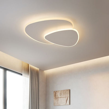 LunaGlow - Moderne LED Plafondlamp Wit van Metaal en Acryl voor Slaapkamer en Woonkamer