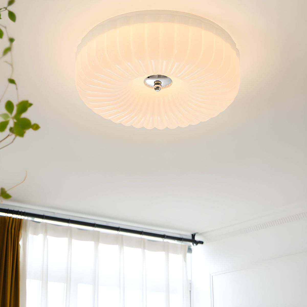 Middeleeuws Cream Style Bauhaus Glazen Plafondlamp