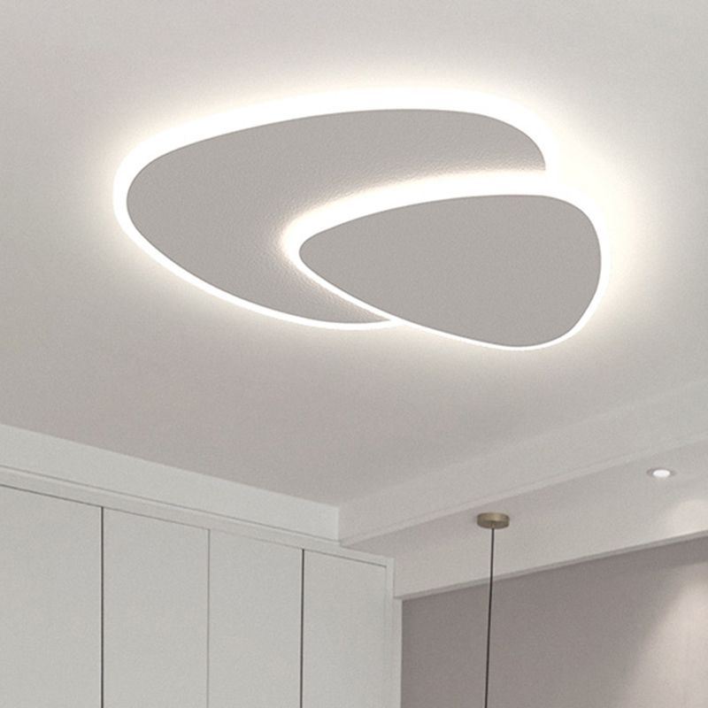 LunaGlow - Moderne LED Plafondlamp Wit van Metaal en Acryl voor Slaapkamer en Woonkamer