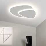 LunaGlow - Moderne LED Plafondlamp Wit van Metaal en Acryl voor Slaapkamer en Woonkamer