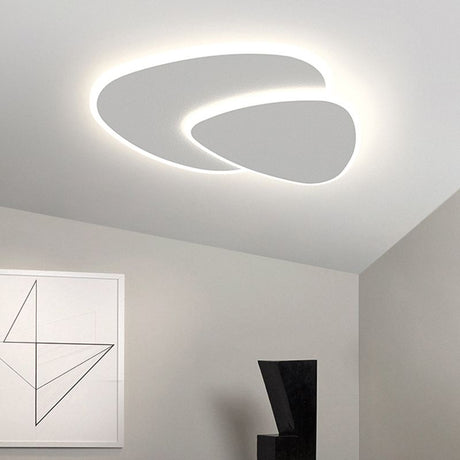 LunaGlow - Moderne LED Plafondlamp Wit van Metaal en Acryl voor Slaapkamer en Woonkamer