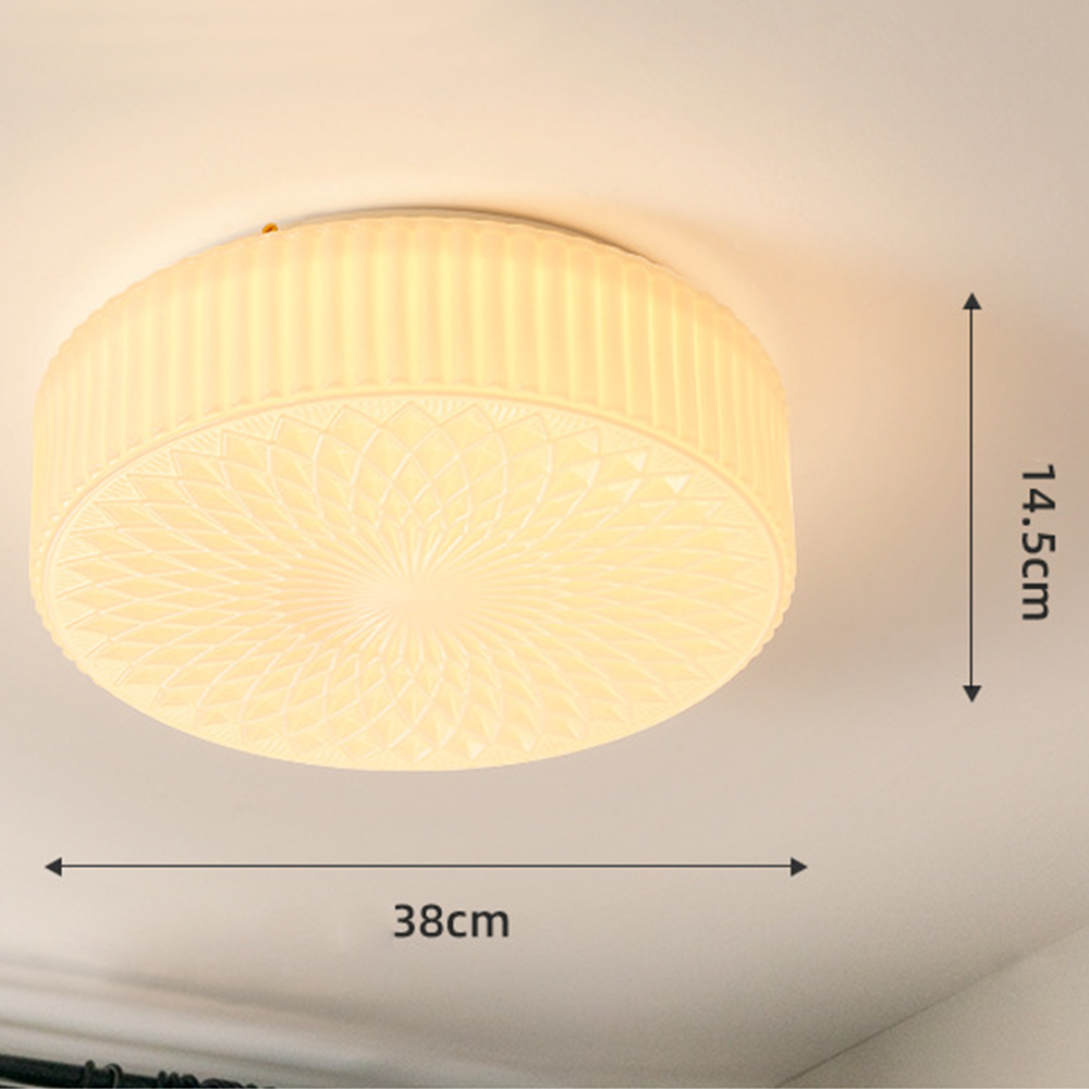 Retro Nostalgie Melkwit Glazen Plafondlamp