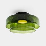 Middeleeuwse Flush Mount Glazen Plafondlamp