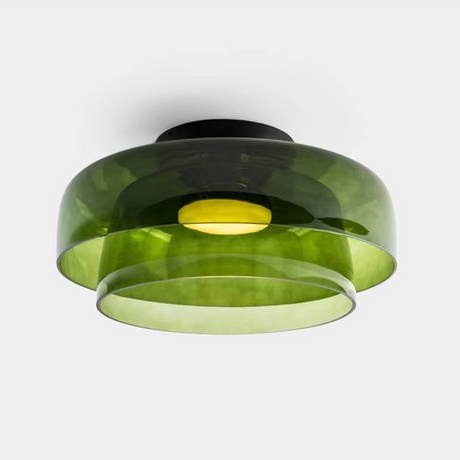 Middeleeuwse Flush Mount Glazen Plafondlamp