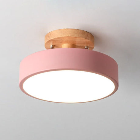 Scandinavische Ronde LED Semi-Inbouw Plafondlamp – Modern Design voor Woonkamers en Slaapkamers