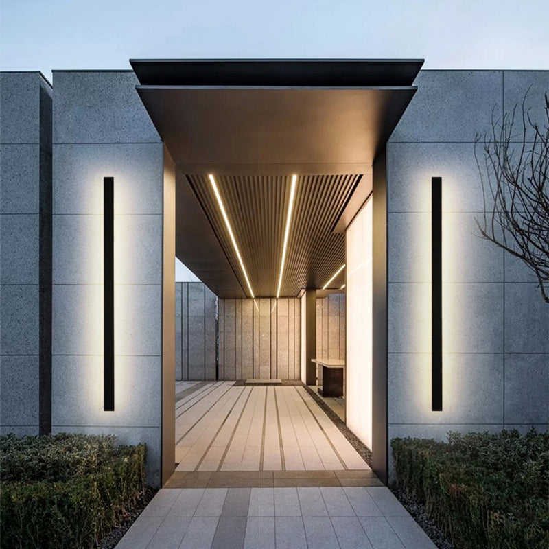 Zenith - Strakke LED Wandlampen Zwart Metaal voor Binnen en Buiten, Modern Design voor Tuin en Hal