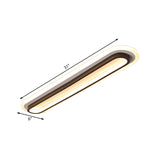 Moderne Ovale LED Plafondlamp - Zwart/Wit met Acryl Diffuser voor Slaapkamer en Woonkamer