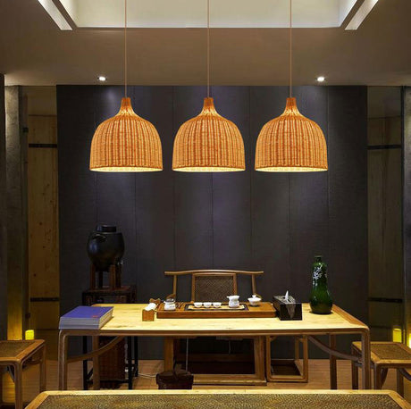 Rotan Bamboe Mand Eetkamer Hanglamp