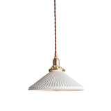 Geribbelde Kegel Hanglamp Keramiek Eetkamerverlichting