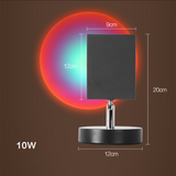 Retro Zonsondergang Projector Tafellamp | LED Licht met Kleurrijke Cirkelprojecties | Sfeerverlichting voor Elke Kamer