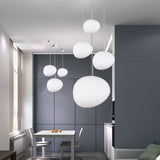 Minimalistische Crème Glas Hanglamp voor Eetkamer | Elegante Zwevende Plafondverlichting