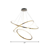 Moderne Slanke LED Kroonluchter in Goud - 3/5 Lagen | Energiezuinige Verlichting voor Luxe Interieurs