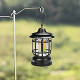 Draagbare Retro Campingleucht - VintageGlow, LED Campinglamp voor Outdoor, Tuin, en Avonturen