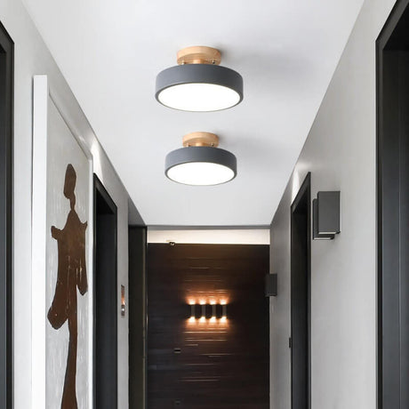Scandinavische Ronde LED Semi-Inbouw Plafondlamp – Modern Design voor Woonkamers en Slaapkamers