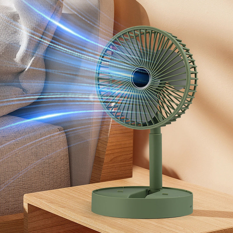 Draagbare Oplaadbare Telescopische Tafelventilator met Stil Ontwerp en Verstelbare Hoogte