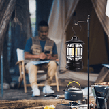 Draagbare Retro Campingleucht - VintageGlow, LED Campinglamp voor Outdoor, Tuin, en Avonturen