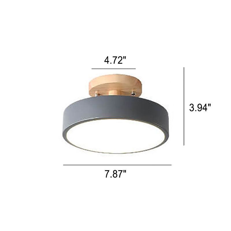 Scandinavische Ronde LED Semi-Inbouw Plafondlamp – Modern Design voor Woonkamers en Slaapkamers