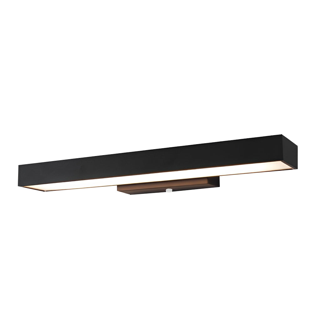 Rechthoekige Minimalistische Waterdichte Bewegingssensor Zwarte Moderne Wandlamp