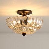 Semi Flush Mount Plafondlampen Parapluevormige Glazen Lamp