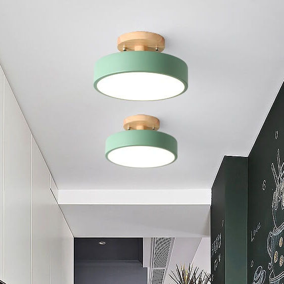 Scandinavische Ronde LED Semi-Inbouw Plafondlamp – Modern Design voor Woonkamers en Slaapkamers