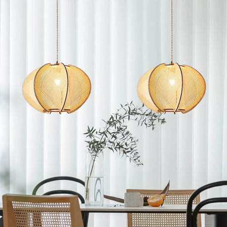 Mid-Century Scandinavische Houten Hanglampen